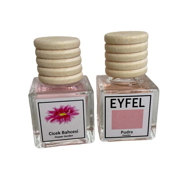 خوشبوکننده هوای خودرو ایفل مدل پودر و گل باغچه کد Powder-Flower Garden حجم 10 میلی‌لیتر بسته 2 عددی